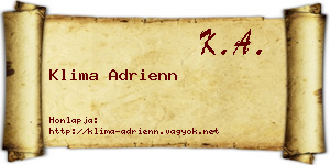 Klima Adrienn névjegykártya
