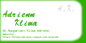 adrienn klima business card